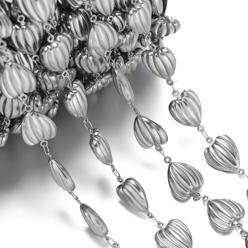 1m Stainless Steel Gold Handmade Chain Multiple Shapes Chains for DIY Necklace Bracelet Waist Chain Choker Jewelry Making Chain