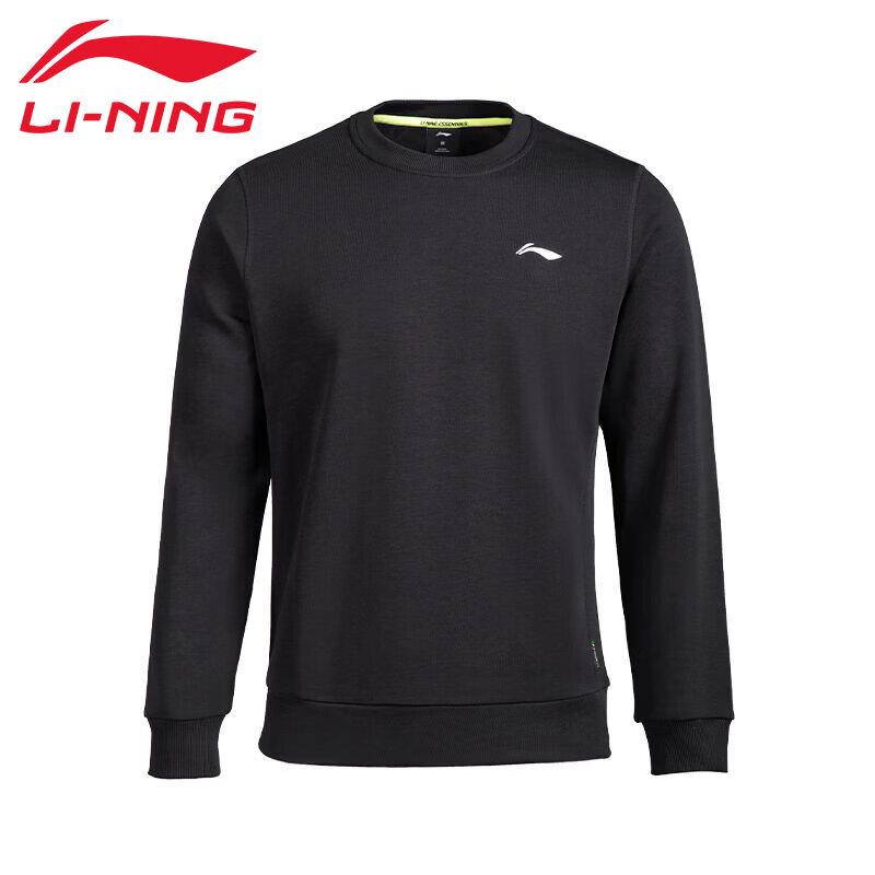 LI-NING Men's Round Neck Loose Fit Sports Sweatshirt