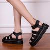 Women Soft Patent Leather Gladiator Sandals Flat Beach Summer Shoes Female Students Platform Sandals Comfortable Non Slip