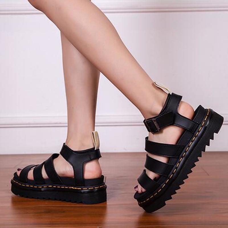 Women Soft Patent Leather Gladiator Sandals Flat Beach Summer Shoes Female Students Platform Sandals Comfortable Non Slip