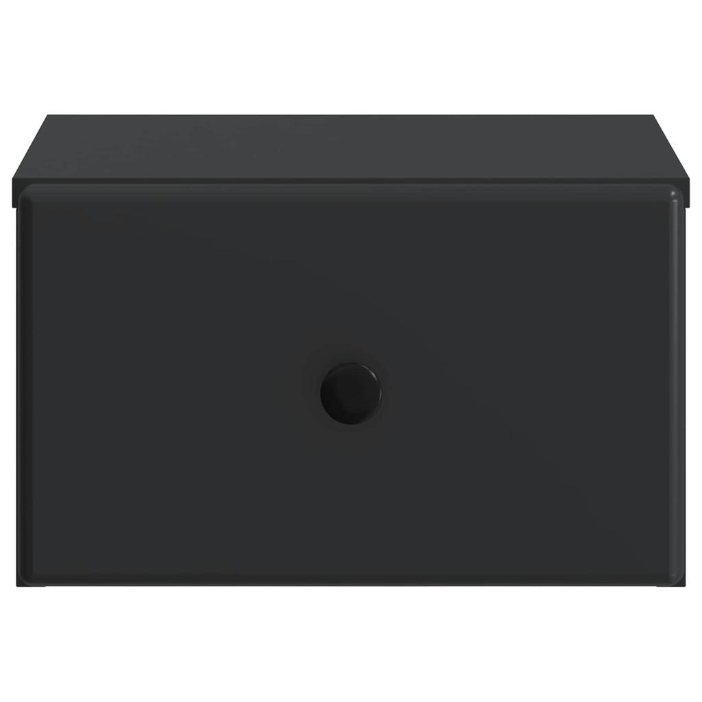 Wall Mounted Nightstand 2 Pcs Black 34.5 X 33 X 20 Cm
