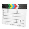 30x25CM Acrylic Movie Clapperboard Professional Director Action Clap Film Photography Tool(Colorful Stripe White