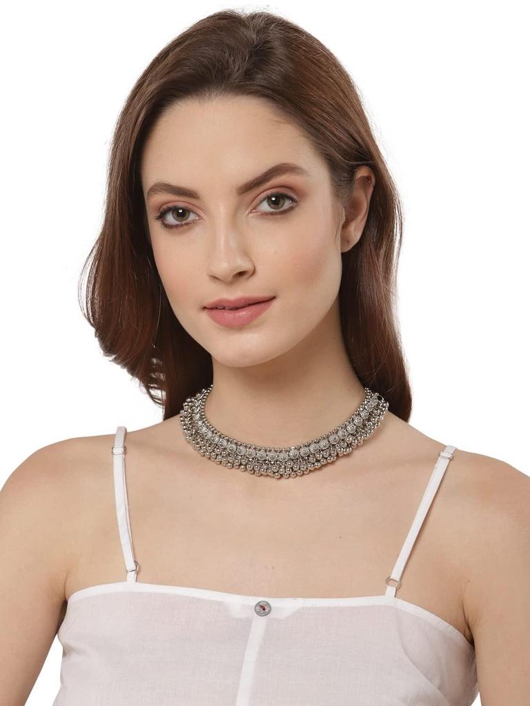 Oxidised Necklace Jewellery Set for Women Latest Stylish Traditional Fancy Choker