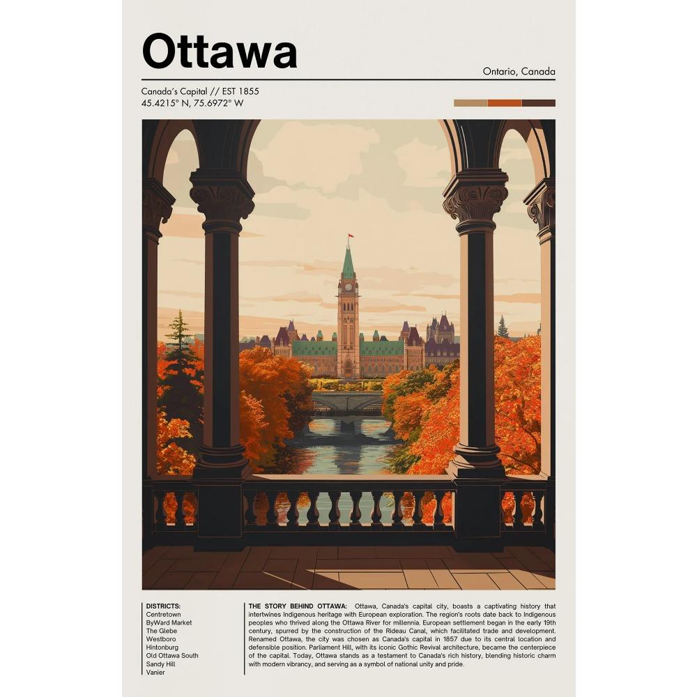 Kanada Reise Chic Stadtlandschaft Poster Vintage St. Johns Toronto Drucke Leinwandgemälde Wandkunst Bilder Heim Wohnzimmer Dekor