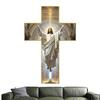 Kříž na stěnu Ježíš Dřevěná nástěnná dekorace Náboženský Požehnaný Kristus Závěsný kříž Pro Vánoce Vstupní hala Chodba Ložnice Kancelář Jídelna