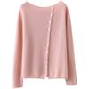 Women's Knitted Cardigan Sweater Round Neck Thin Knit Sweater