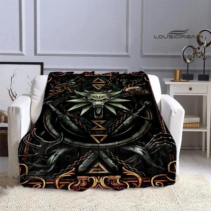 W-Witcher game Printing blanket Flange Warm blanket picnic blanket Home travel blanket bed linings Birthday Gift picnic blanket