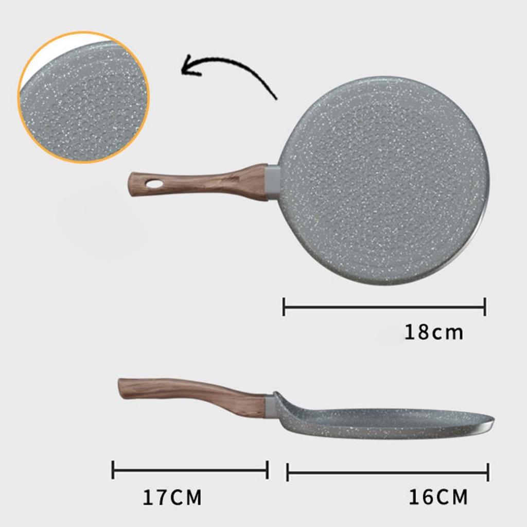 Nonstick Crepe Pan Dosa Pan Tortilla Maker Round Flat Pan Flat Skillet Griddle