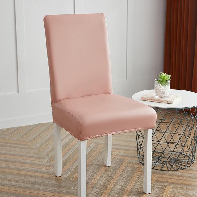 Waterproof Chair Cover Pu Elastic General Leather Seat Cover Living Room Hotel Dining Table Chair Cushion Cover 1 /2 /4 /6 Pcs