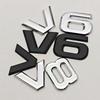 V6 V8 Emblem Metal Sticker Badge Fender For V6 V8 Racing Emblem Auto For Car Motorcycle Truck SUV Accessories