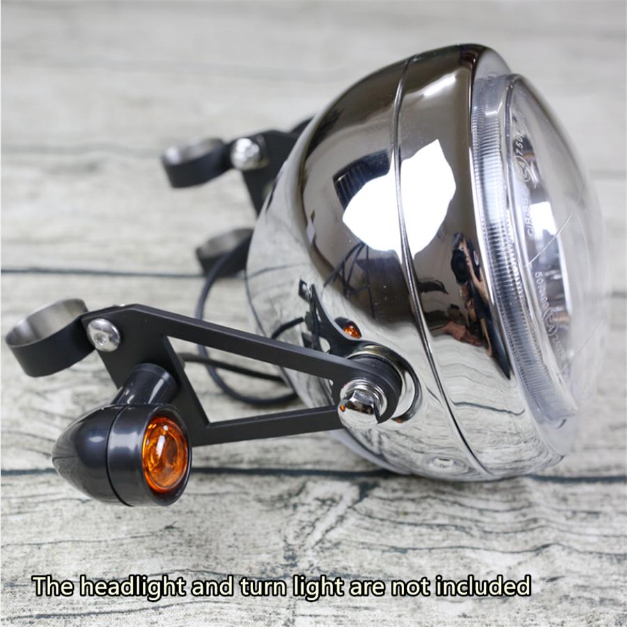 4mm Steel Headlight Bracket Turn Lights Bracket Mount Holder For 41mm Fork 75mm