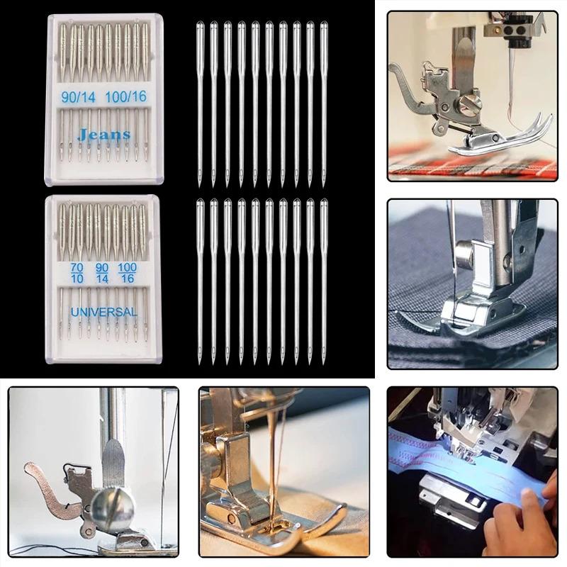 20pcs Sewing Machine Needles Jeans Universal Regular Point Sewing Needles Ball Point Head for Home Sewing Machine Supplies