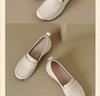 HO2026 Soft Soled Slope Follow Up Shoes for Women Thick Soled Soft Leather Comfortable Le Fu Shoes for Women Casual Shoes