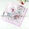 Fashion Brand Female Pink Scarf Hijab,Women Polyester Silk Scarf Printed,Flowers Design Satin Big Square Scarf/Shawl For Ladies