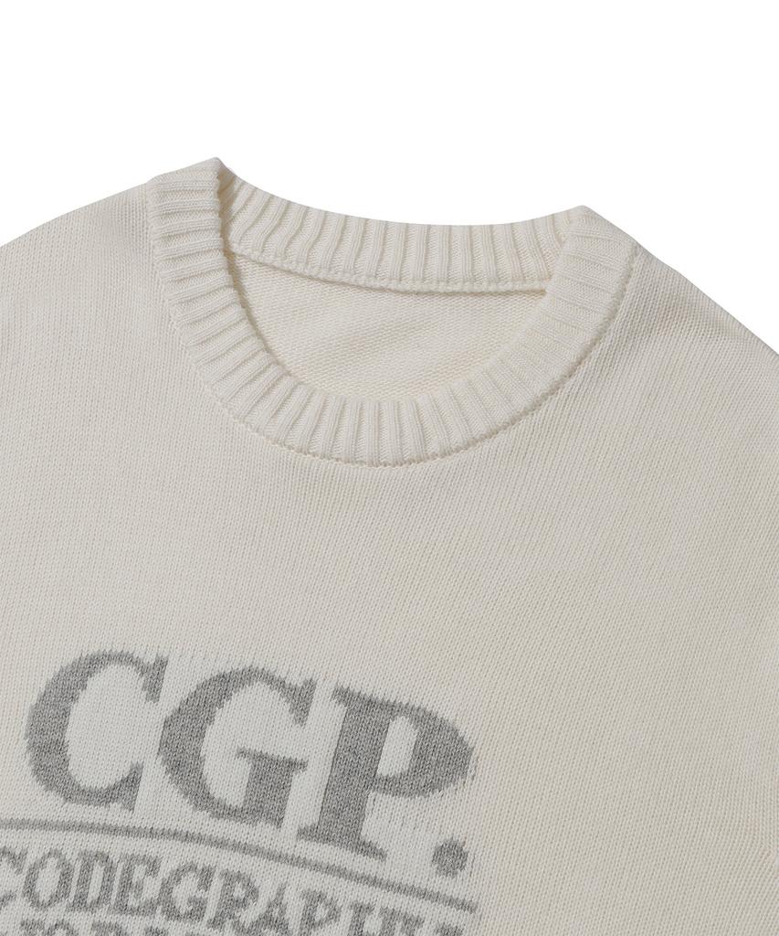 CGP (Women) Square Logo Knit_Cream