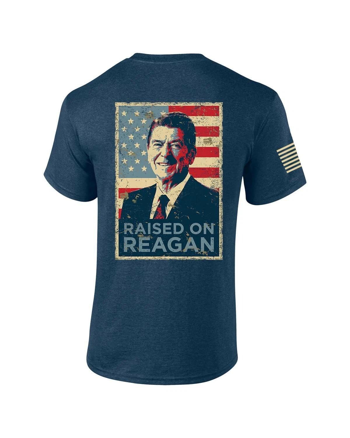 Reagan Bush Presidency Raised On Reagan Political Mens Short Sleeve T-Shirt 3XL