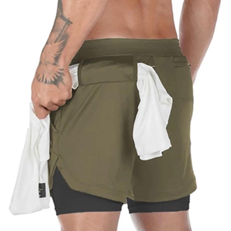 2022 Sports Casual Outdoor Multi-Pocket Double-Layer Fitness Shorts