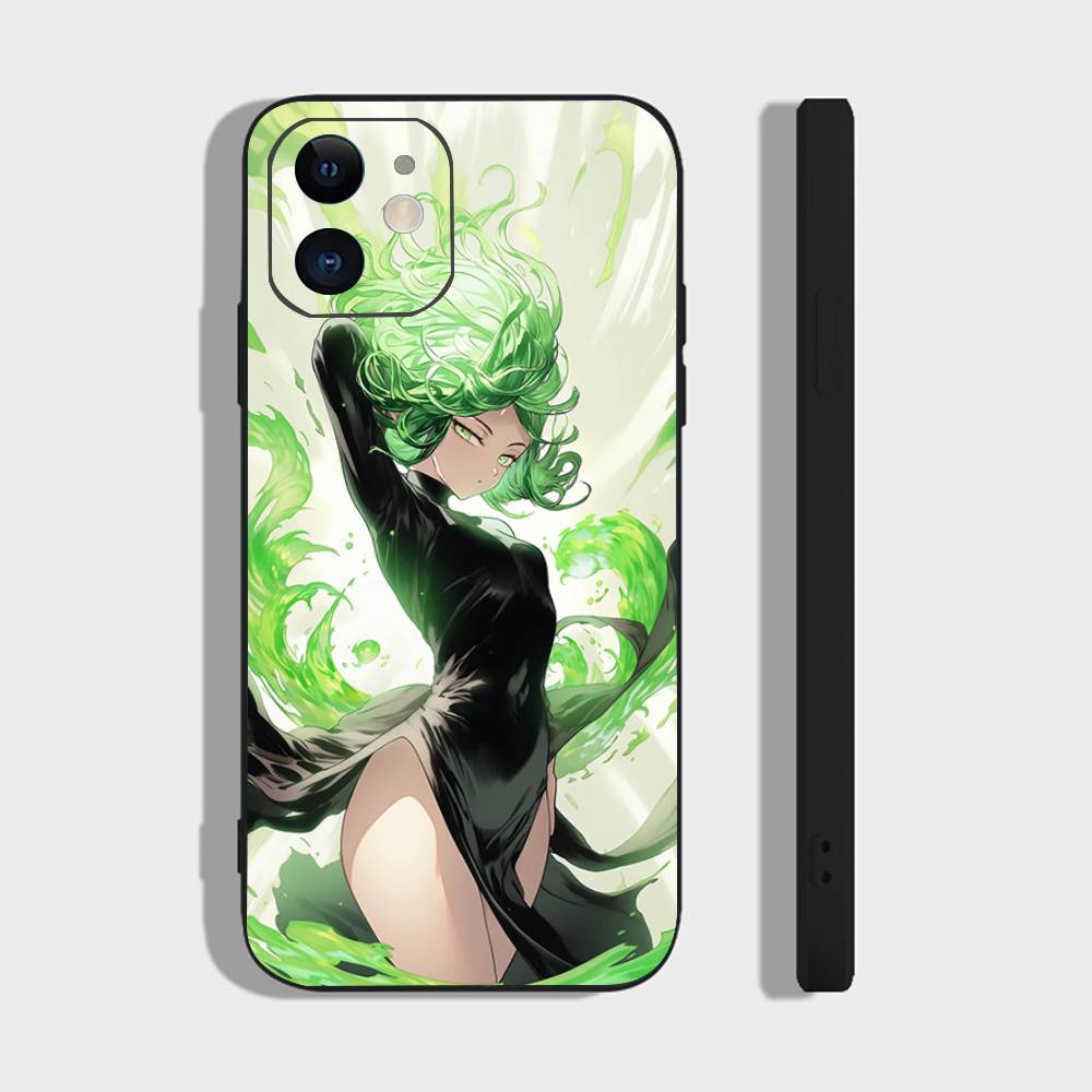 Senritsu No Tatsumaki Anime One Punch Man Phone Case For IPhone 17 Air 16 15 14 13 Pro Max 11 12 Black Silicone Cover