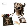 DIY Animal Hood Hat Halloween Crochet Kit, Skull Spider Bat Beginner Friendly Yarn Kit Spooky Pumpkin Earflap Craft for Adults Teens, Autumn