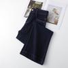 Women's Dark Blue High-Waisted Slim Fit Cropped Flare Jeans - Spring 2025 Collection