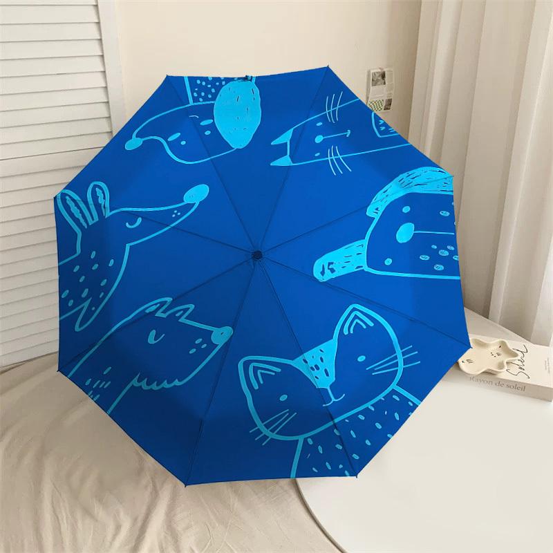

1PC cat dog Automatic Open/Close Umbrella with Windproof, 8-Rib Sturdy Canopy, Durable Ribs, Fashionable Design,1246a