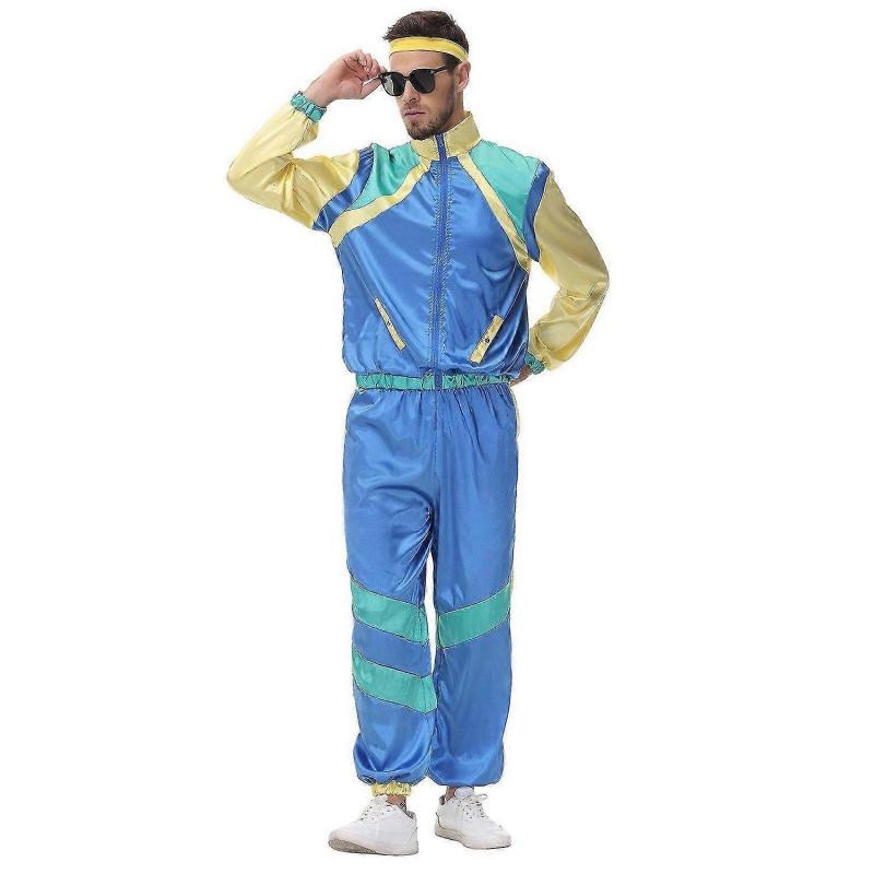 70s 80s Tracksuit Jogging Suit Costume for Men and Women, Halloween Cosplay Streetwear