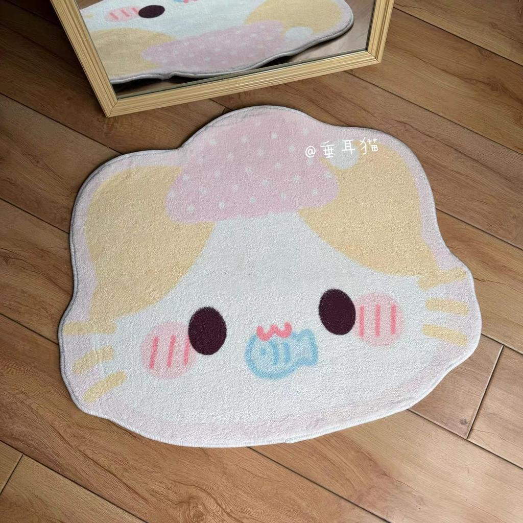 Cartoon Cute Bedroom Bedside Blanket Dresser Makeup Bathroom Bathroom Absorbent Non-slip Foot Pad