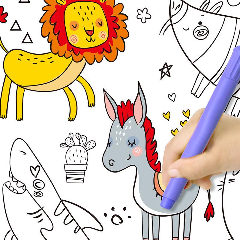 Extra-Large Children's Graffiti Coloring Scroll: Durable Drawing Paper for Kindergarten and Babies