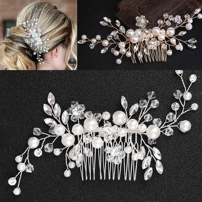 Perlas Pedrería Hojas Peinados de Boda Joyería Tiaras de Novia Diademas Niñas