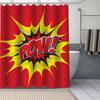 Comic-pop Art City Explosion Humor Expressions Shower Curtains Bathroom Curtain Fabric Washable Polyester for Bathtub Decor Set