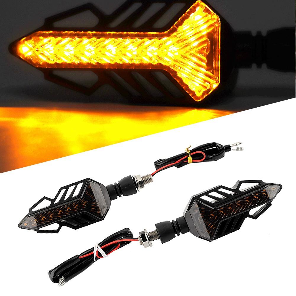 1Pair Motorcycle LED Water Flowing Turn Signal Light Indicator Blinker Lamp Universal