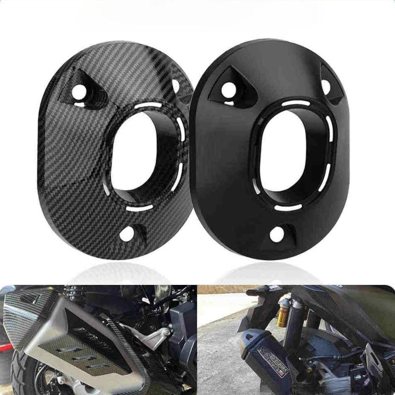Motorcycle Muffler Tip Cover Glossy Carbon Exhaust Tip Garnish Accessories for Honda Click 160 ABS Protector Escape Moto