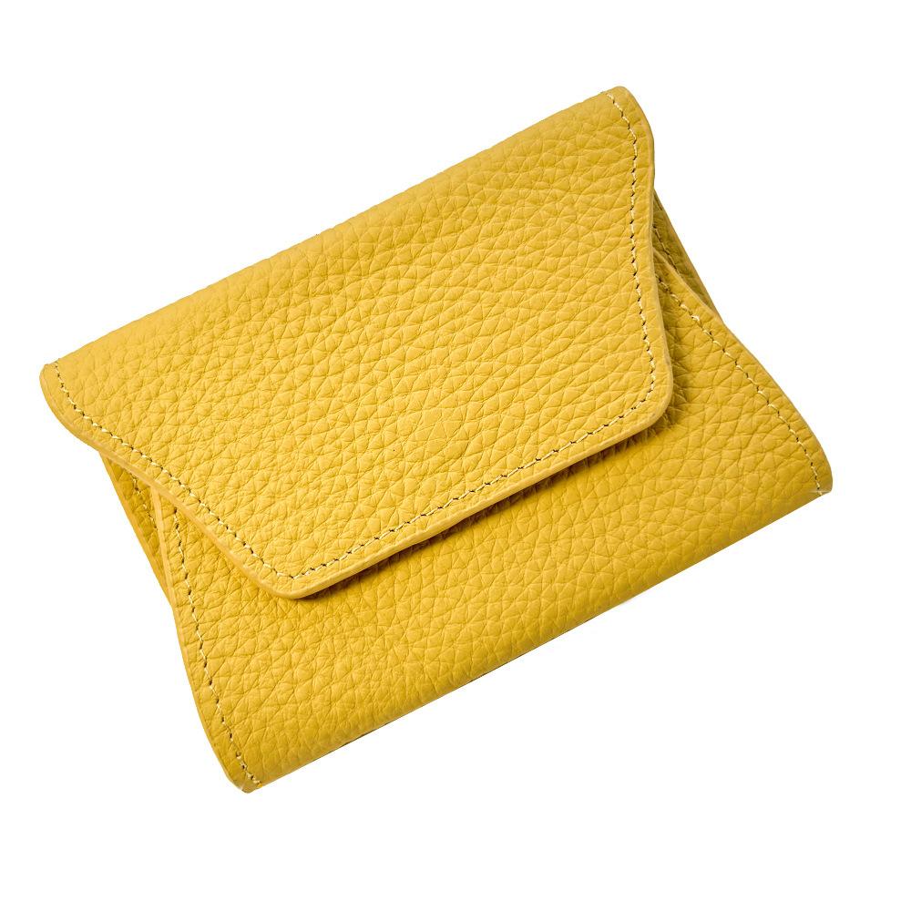 New fashionable ultra-thin change bag, first-layer cowhide simple creative card bag, coin bag, mini storage bag