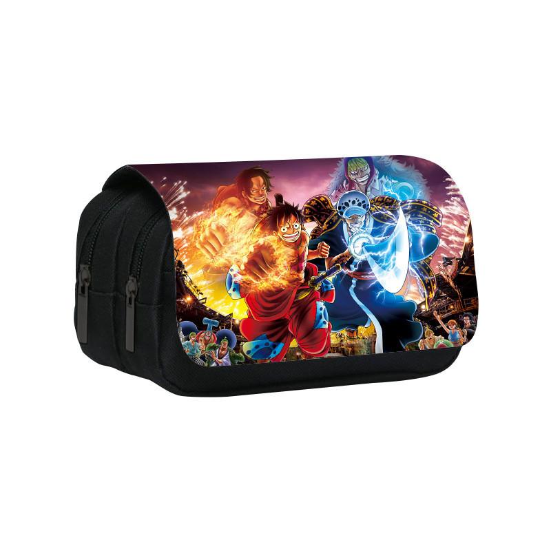 One Piece Double Layer Pencil Case With Nylon Material For Students And Stationery Storage