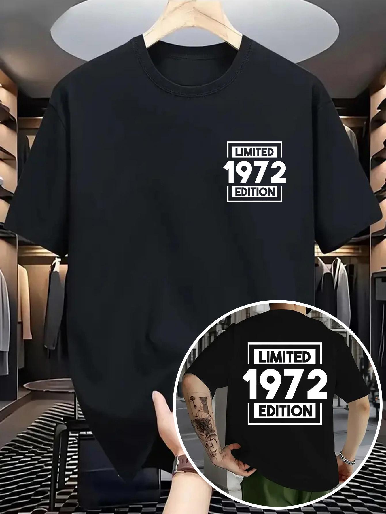 Niu Wang Selected Products Casual Short-Sleeve T-shirt - Light Blue Limited 1972 Edition Graphic Print M