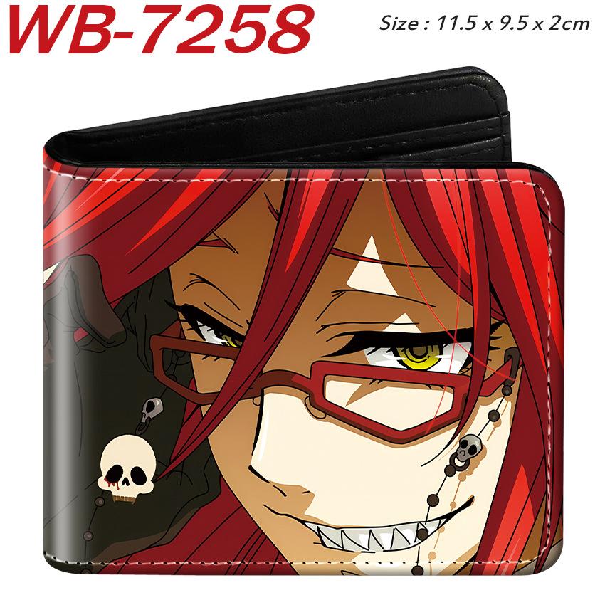 Black Butler Anime Short Bi-Fold Leather Wallet Full Color Print Card Holder Coin Purse