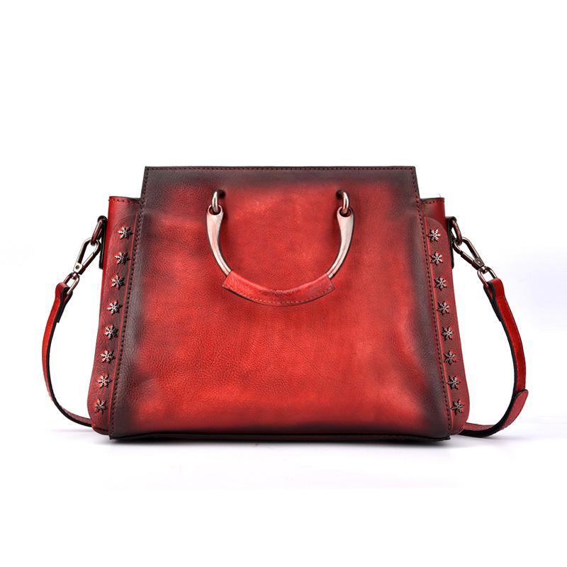 Женская сумка Johnature из натуральной кожи в стиле ретро — фото 15