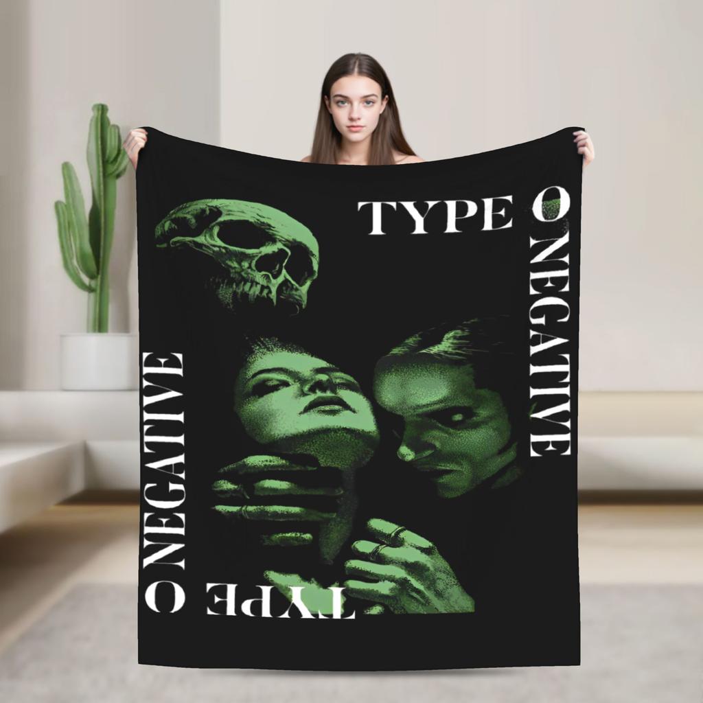 Type O Negative Rock Band Blanket Music Album Fuzzy Funny Breathable Throw Blanket for Bedroom Autumn/Winter Office
