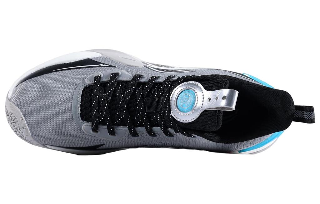 Li Ning Speed 7 Cushioning Slip Resistant Abrasion Resistant Low Top Basketball Shoes Men's Gray Black Blue ABPT013-4