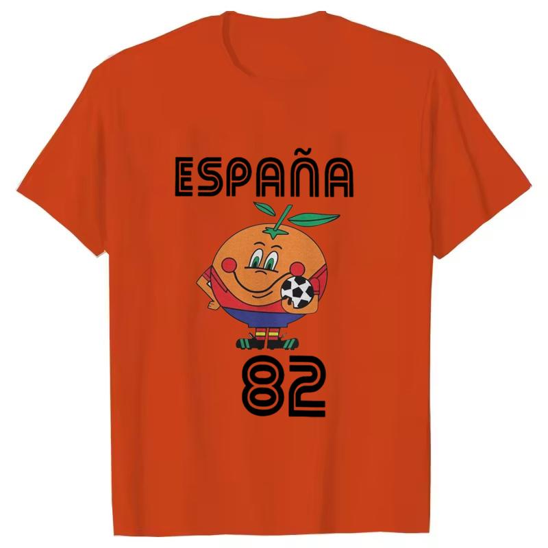 

T Shirt Men Women s T-Shirt Tops Crewneck Espana 82 Spain Mascot 1982 Soccer Football Tee Shirt Clothing Plus Size Short Sleeve S