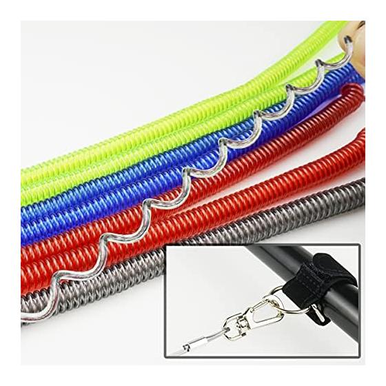 Fishing Rod Shitte Belt with Rope Spiral Cord with Wire 290cm Set