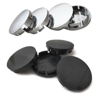 4 ks/Sada Čierna/Strieborná 56 mm Univerzálna Krytka Stredu Disku Kolesa Auta Dekorácia Vozidla ABS Krytky Stredový Kryt Disku Kolesa Auta