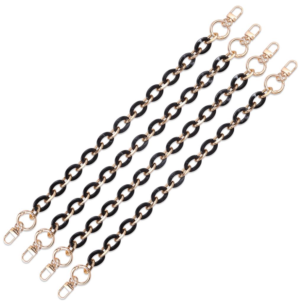 4 Pcs 40cm Bag Chain with Carabiner Clasp Practical Bag Strap Replacement Decorative Purse Chain Multipurpose Purse Strap