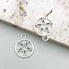 Antique Silver Alloy Star Pendant for DIY Jewelry