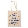 Tote Bag - PLANETEE - Lou She's Awesome! - Jute - Design Printed In France - Strong Handles
