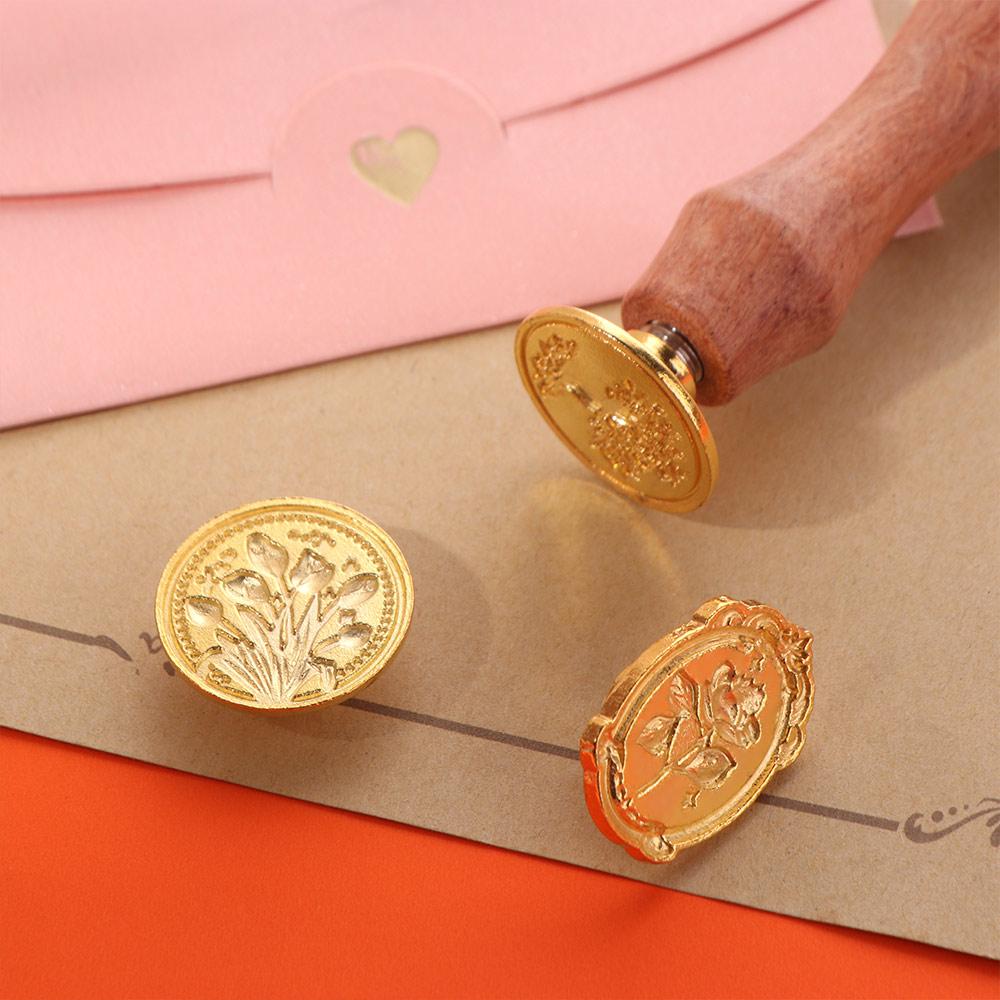 8/10/12Pcs Creative Wax Seal Stamp Head Kit Multishape Enamelled Seal Heads  Wedding Party
