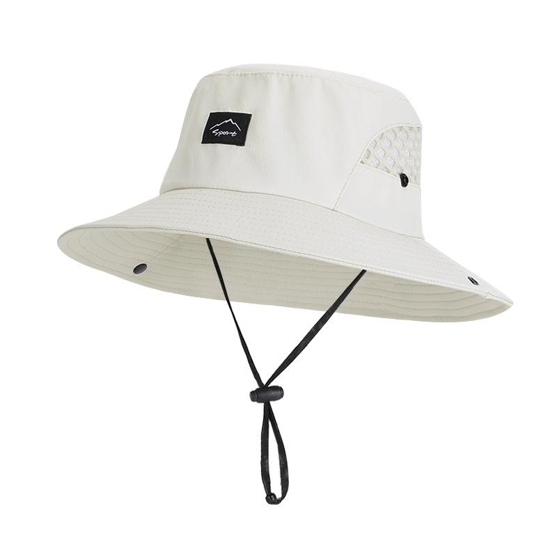 Summer men's breathable sun hat outdoor mountaineering fishing sun protection hat women's big-brimmed basin hat big head circumference bucket hat