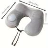 1pc Travel Pillow U-shaped Hump Pillow Press Inflatable Portable Flying Neck Pillow Business Trip Neck U-shaped Pillow Long-distance Travel