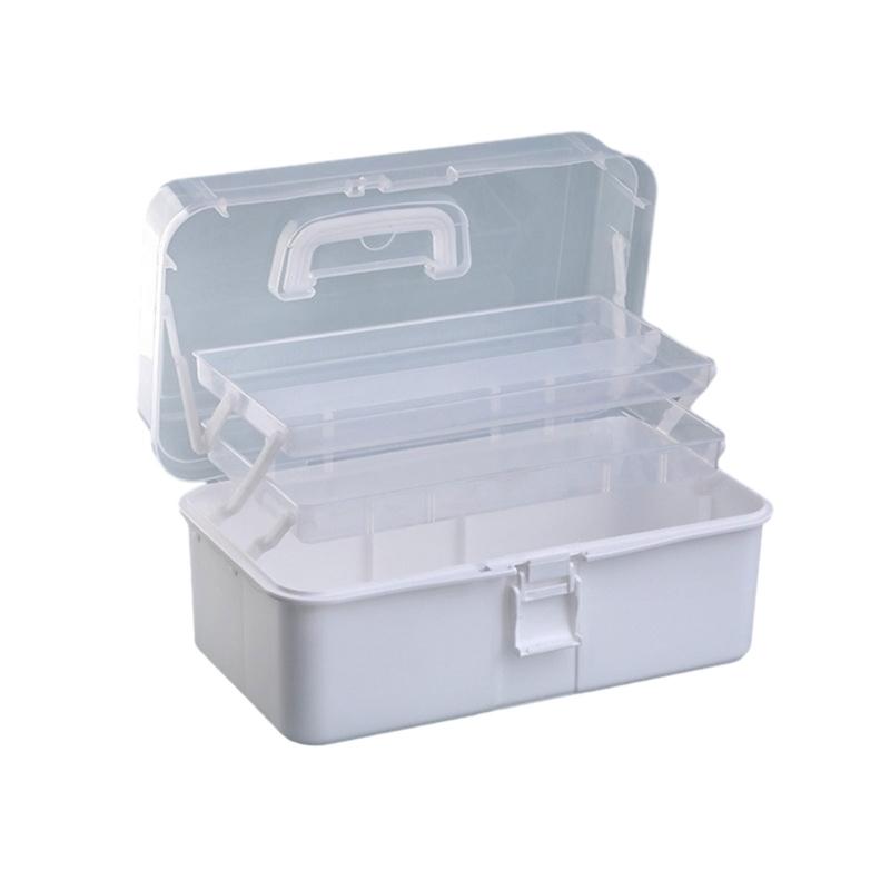 Multifunction Storage Box 3 Layer Storage Case Practical Plastic  Storage Box Medicine Storage Box for School Office