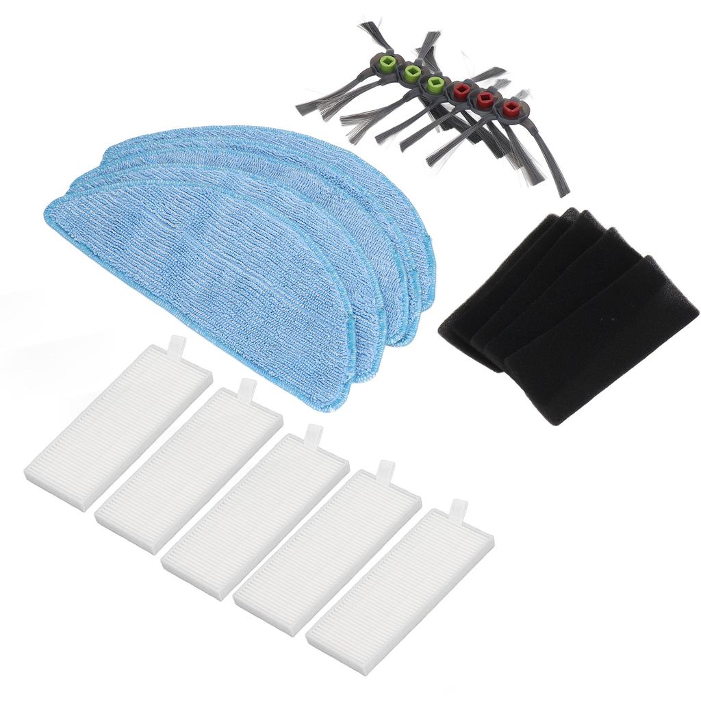 Robot Cleaner Rag Filter Set Replaceable Reusable Robot Cleaner Side Brush Set for Yeedi K600 K700